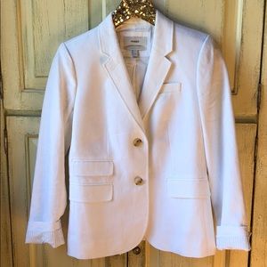 J.Crew white linen schoolboy blazer size 4